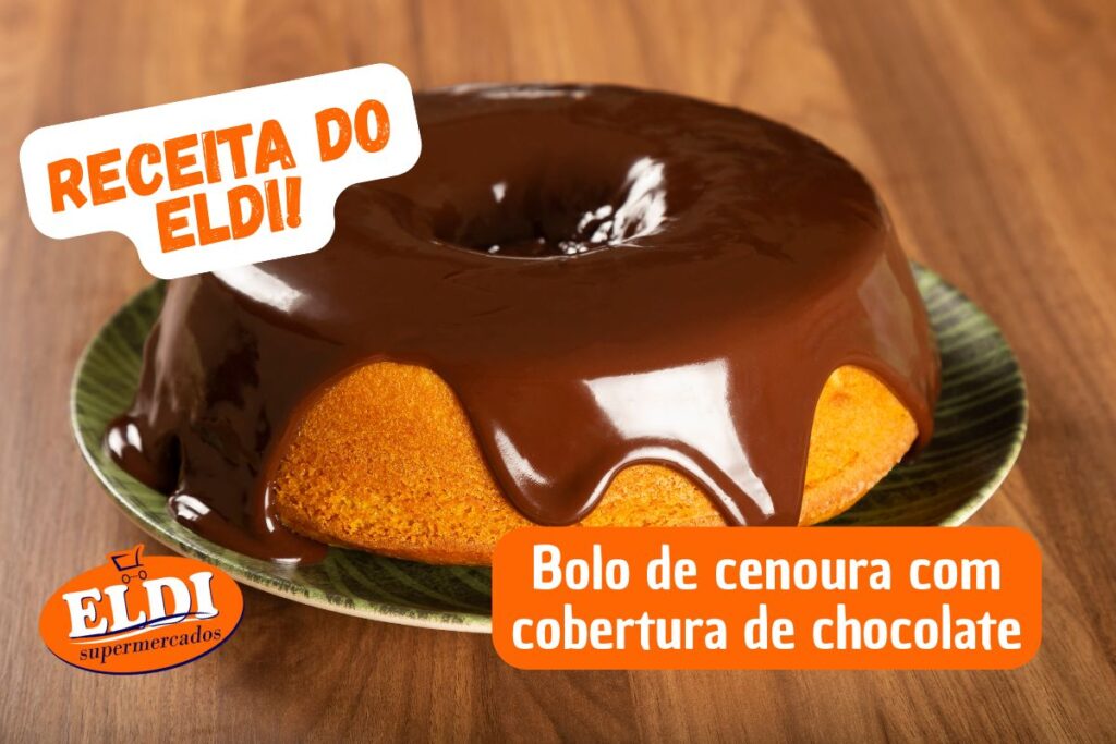 bolo de cenoura com cobertura de chocolate