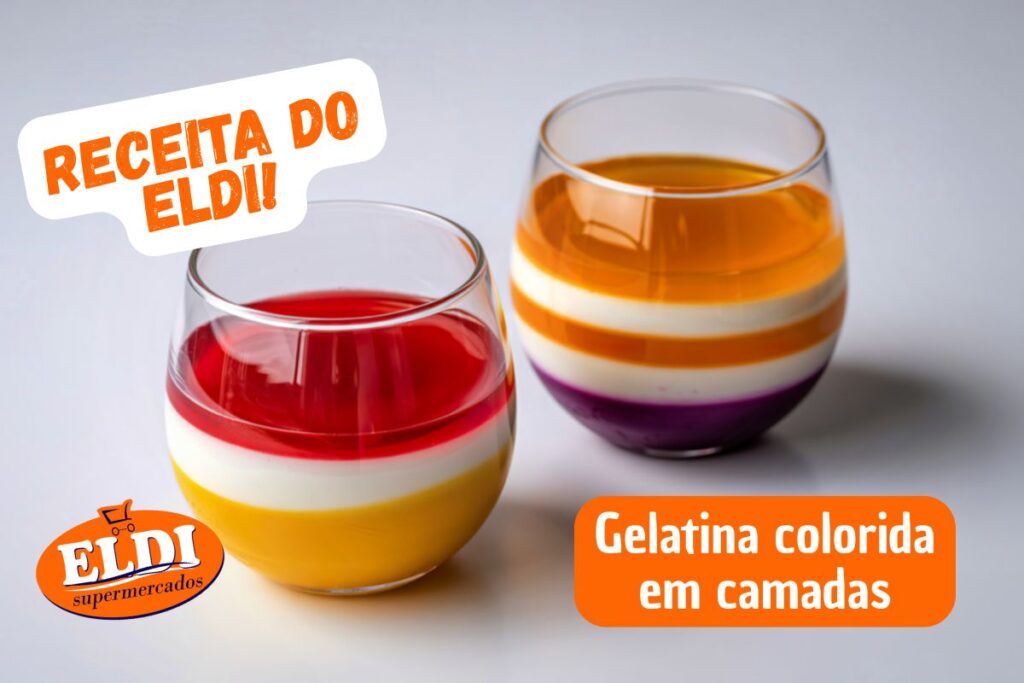 gelatina colorida em camadas